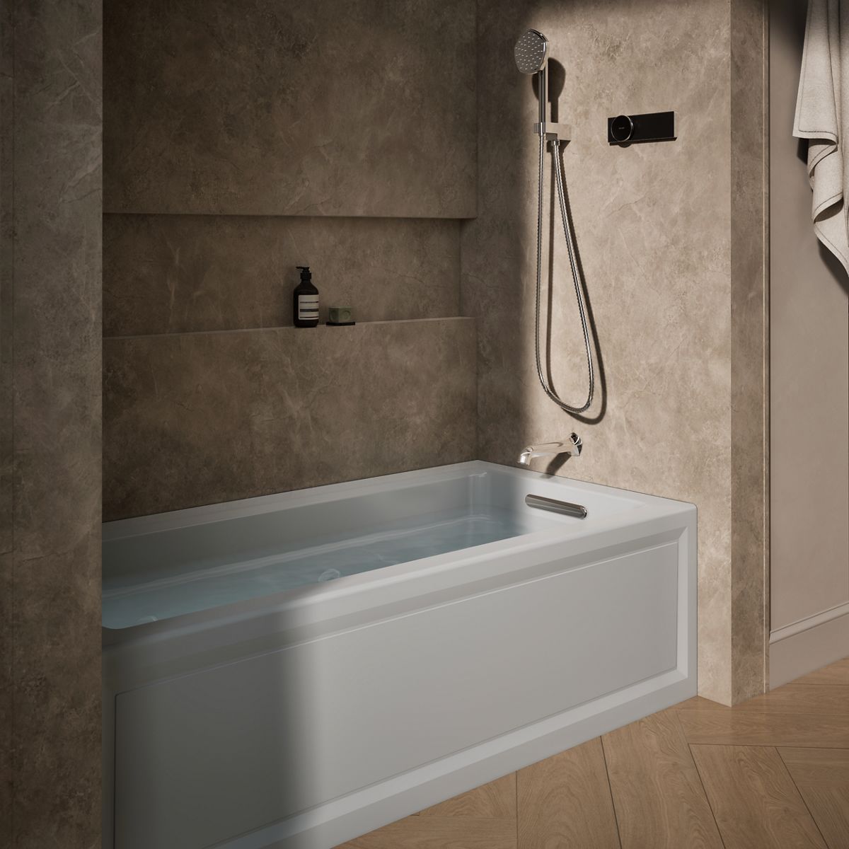 KOHLER K-1949-RA Archer 66" x 32" alcove whirlpool, right drain