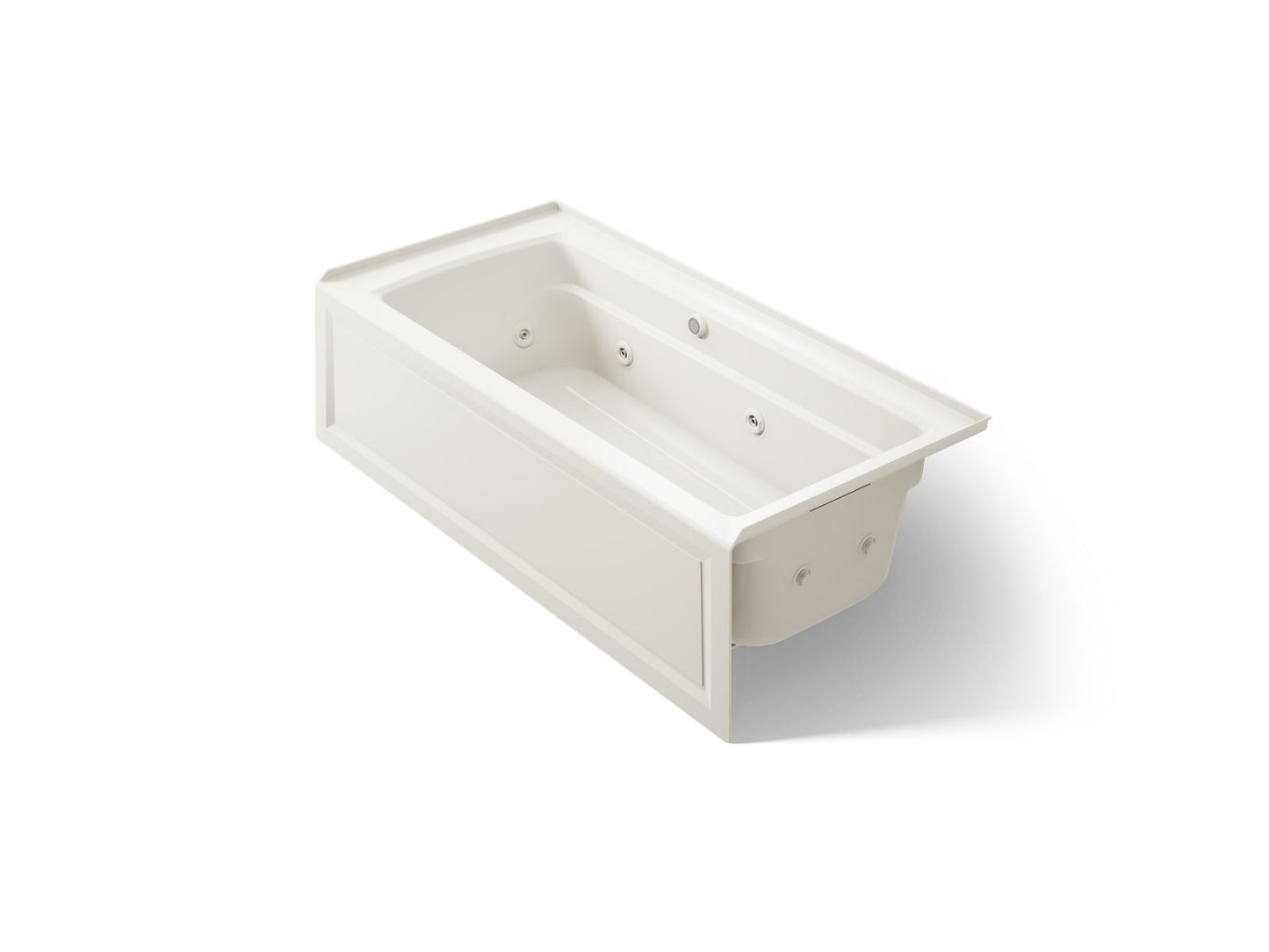 KOHLER K-1949-RAW Archer 66" x 32" alcove whirlpool bath with Bask heated surface, right drain