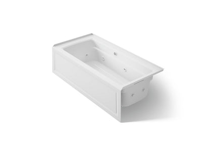 KOHLER K-1949-RAW Archer 66" x 32" alcove whirlpool bath with Bask heated surface, right drain