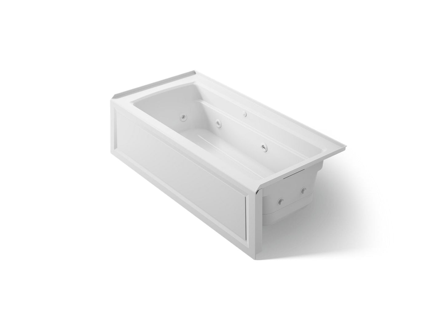 KOHLER K-1949-XGHRA Archer 66" x 32" alcove Heated BubbleMassage air bath and whirlpool, right drain