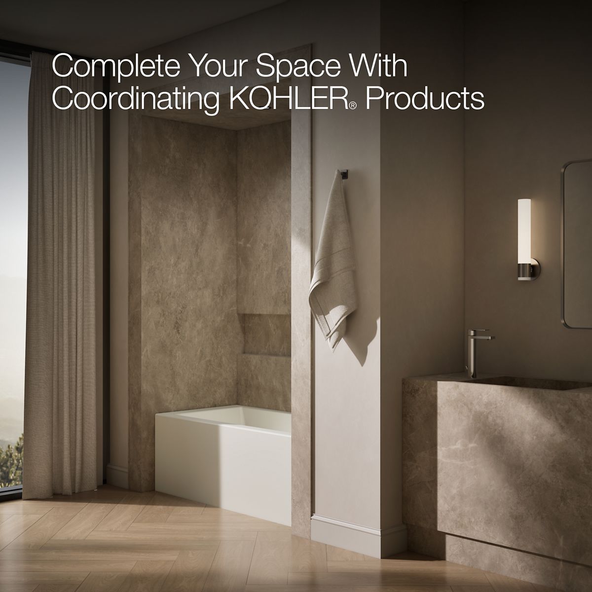 KOHLER K-1956-RA Underscore 60" x 30" alcove bath right drain