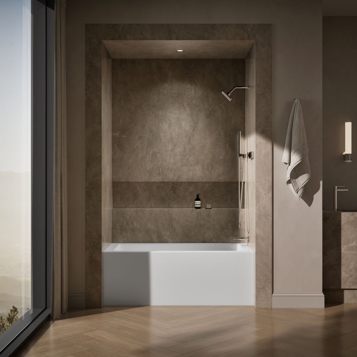 KOHLER K-1956-RA Underscore 60" x 30" alcove bath right drain