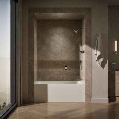 KOHLER K-1957-RA Underscore 60" x 32" alcove bath right drain