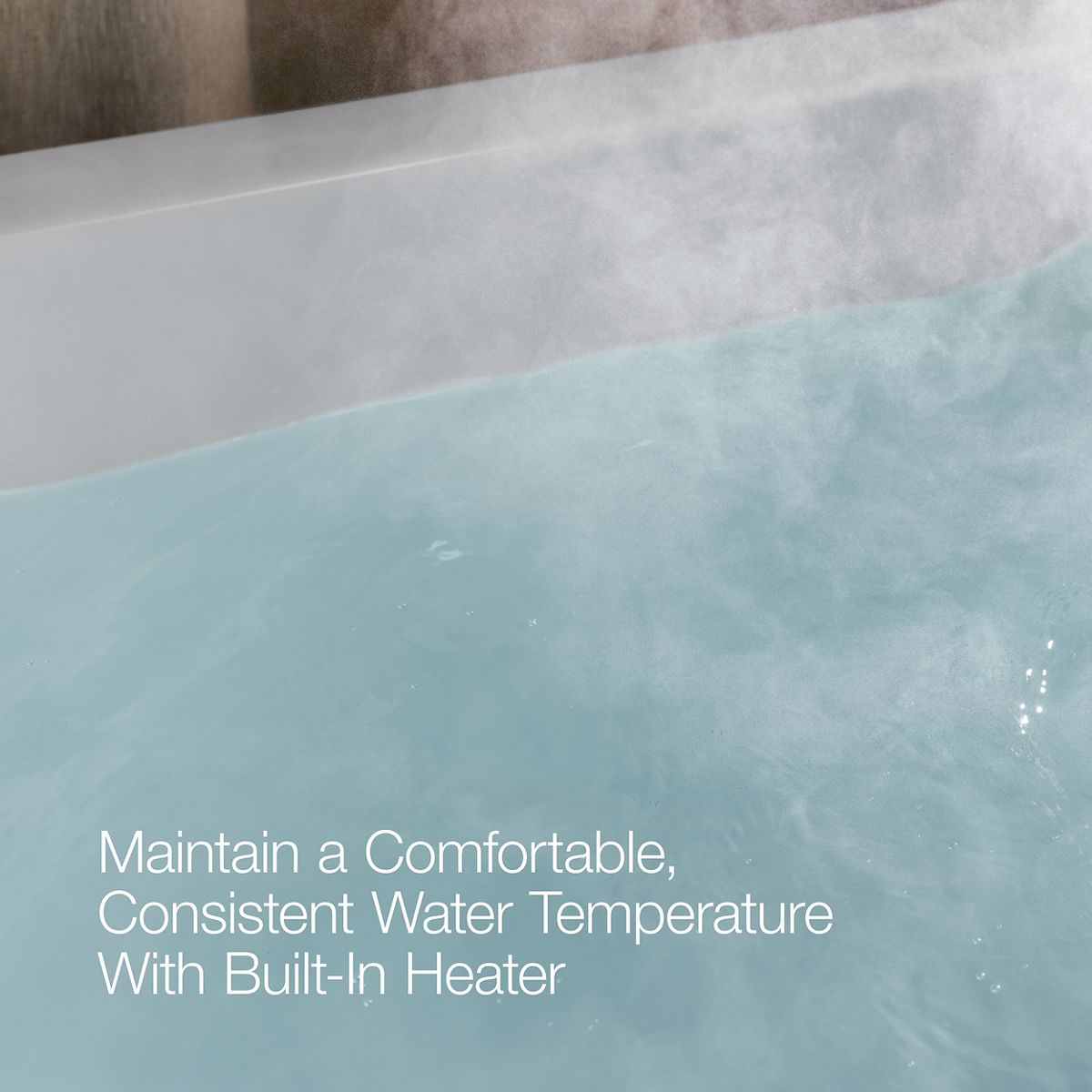 KOHLER K-1959-GH Stargaze 72" x 36" freestanding Heated BubbleMassage air bath with fluted shroud