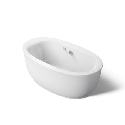 KOHLER K-1967-GH Sunstruck 65-1/2" x 35-1/2" oval freestanding Heated BubbleMassage air bath with fluted shroud