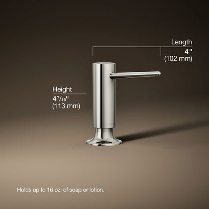 3/4 view of product with dimensions