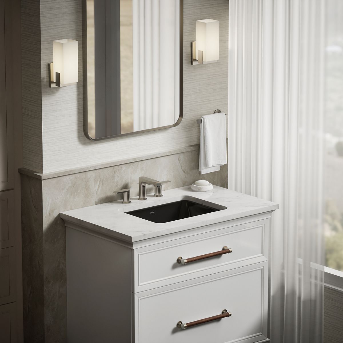 KOHLER K-20000 Caxton 20-1/2" rectangular undermount bathroom sink