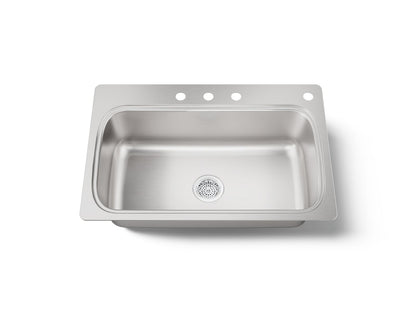 KOHLER K-20060-4 Verse 33" top-mount single-bowl kitchen sink