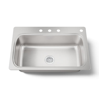 KOHLER K-20060-4 Verse 33" top-mount single-bowl kitchen sink