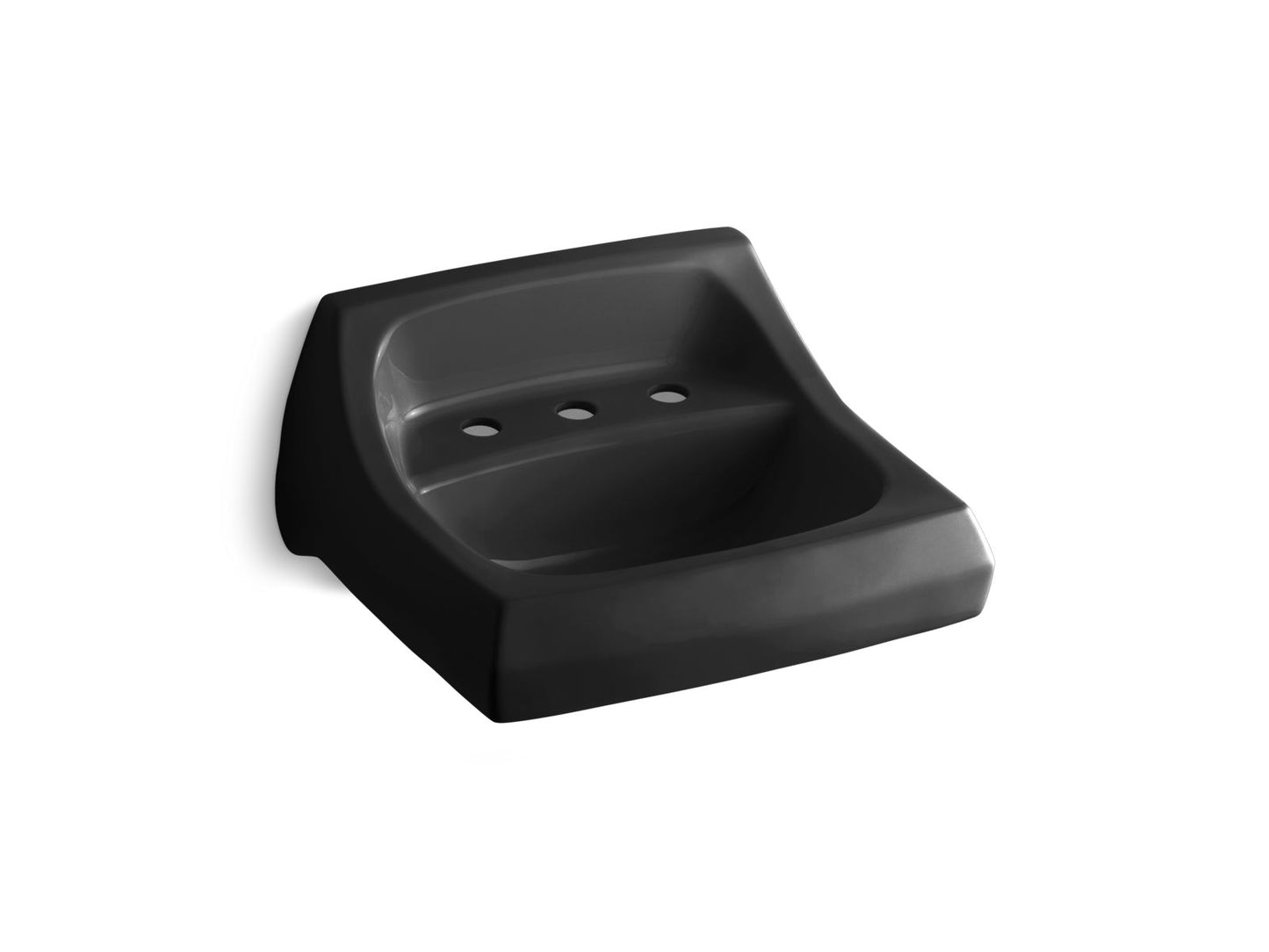 KOHLER K-2006 Kingston 21-1/4" x 18-1/8" wall-mount/concealed arm carrier bathroom sink with widespread faucet holes