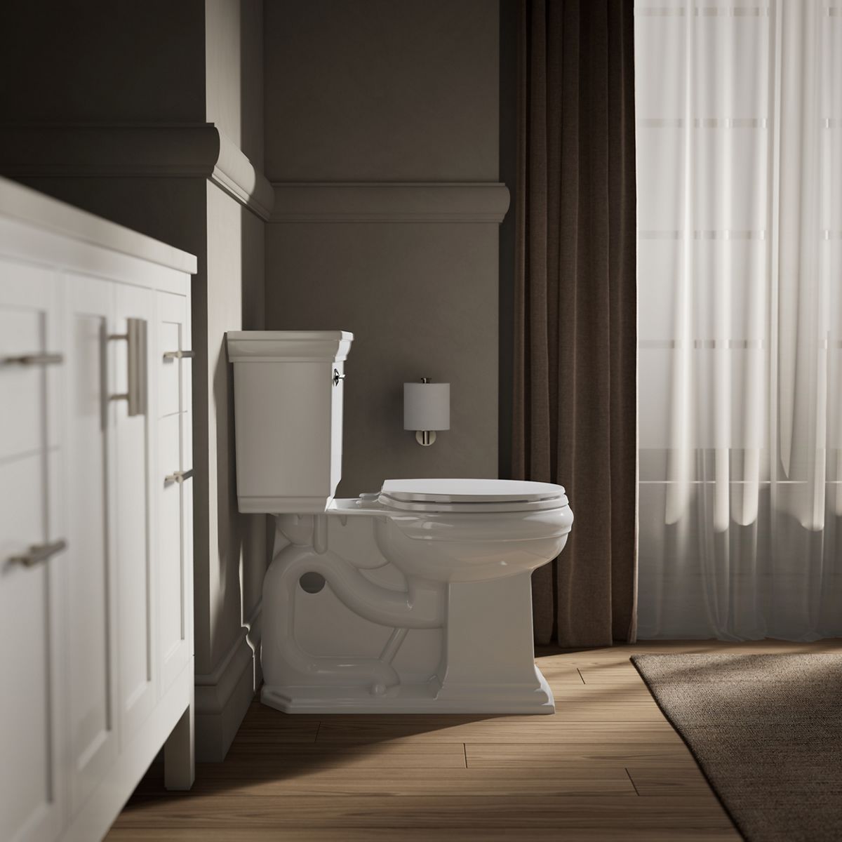 KOHLER K-20111 Brevia Quiet-Close round-front toilet seat