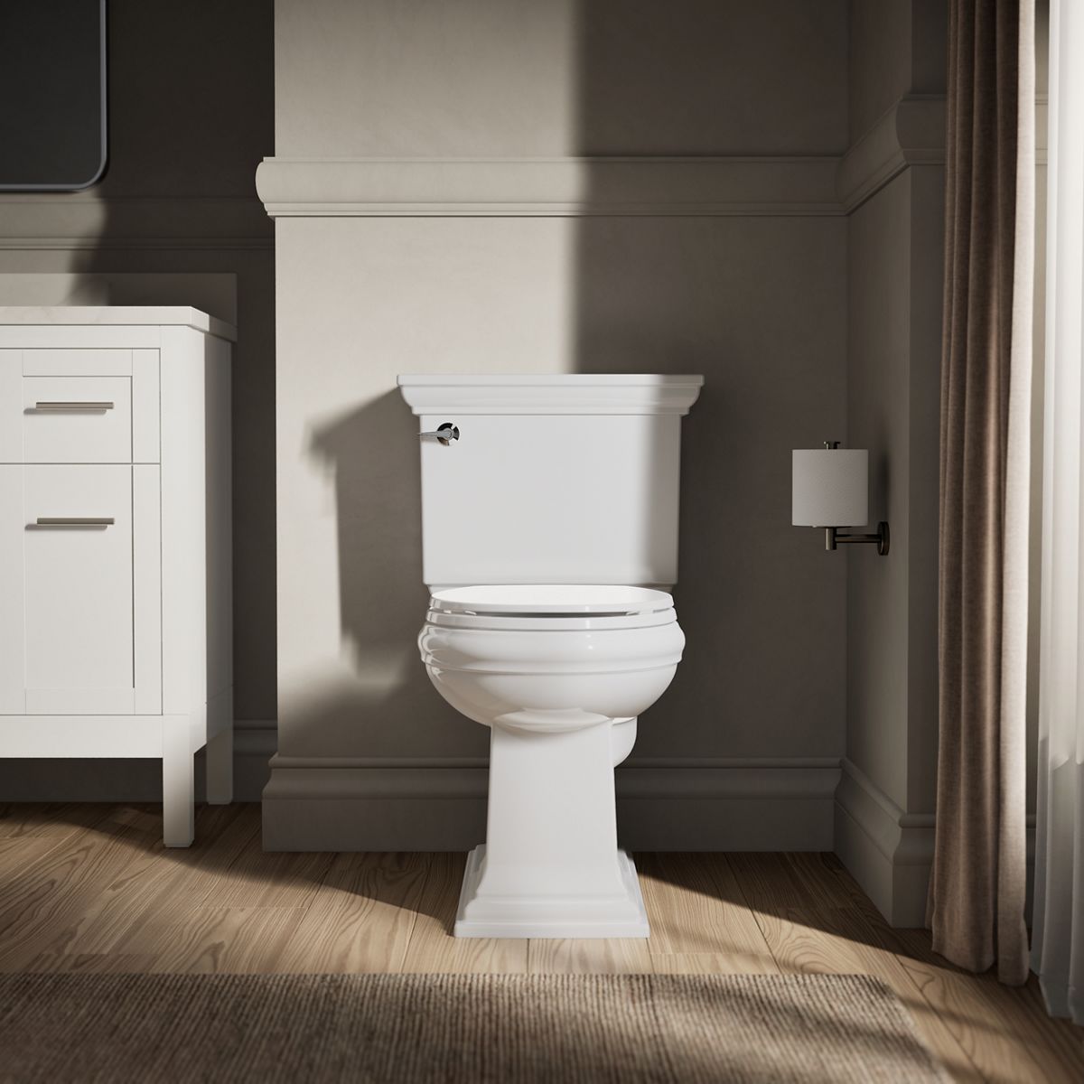 KOHLER K-20111 Brevia Quiet-Close round-front toilet seat