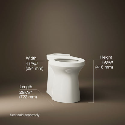 KOHLER K-20148 Betello Elongated toilet bowl with skirted trapway