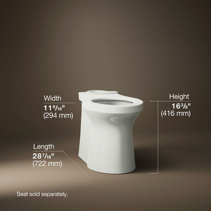 KOHLER K-20148 Betello Elongated toilet bowl with skirted trapway