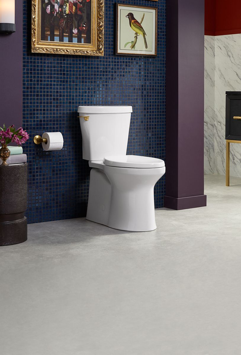 KOHLER K-20198 Betello ComForteeight Two-piece elongated 1.28 gpf chair height toilet with ContinuousClean Technology