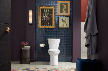 KOHLER K-20198 Betello ComForteeight Two-piece elongated 1.28 gpf chair height toilet with ContinuousClean Technology