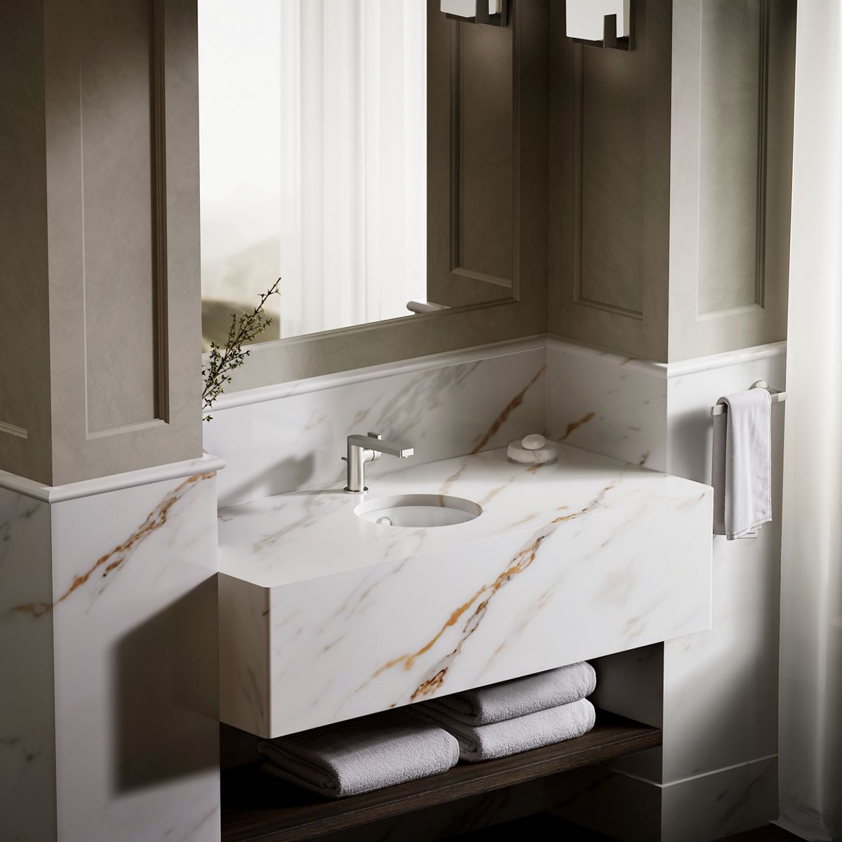KOHLER K-20211 Iron Plains 12" round drop-in/undermount/vessel bathroom sink
