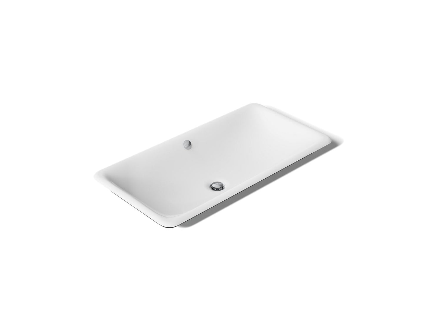 KOHLER K-20212-P5 Iron Plains 30" rectangular drop-in/undermount/vessel bathroom sink with Iron Black painted underside