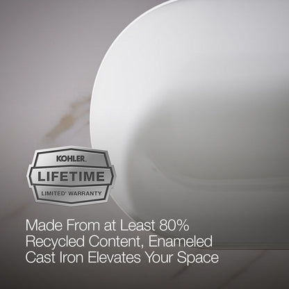KOHLER K-20213 Iron Plains 33" oval drop-in/undermount bathroom sink