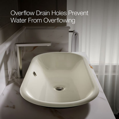 KOHLER K-20213-P5 Iron Plains 33" oval drop-in/undermount/vessel bathroom sink with Iron Black painted underside