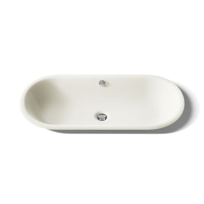 KOHLER K-20213-P5 Iron Plains 33" oval drop-in/undermount/vessel bathroom sink with Iron Black painted underside