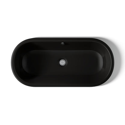 KOHLER K-20213-P5 Iron Plains 33" oval drop-in/undermount/vessel bathroom sink with Iron Black painted underside