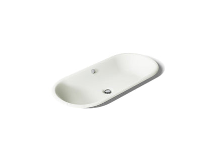KOHLER K-20213-P5 Iron Plains 33" oval drop-in/undermount/vessel bathroom sink with Iron Black painted underside