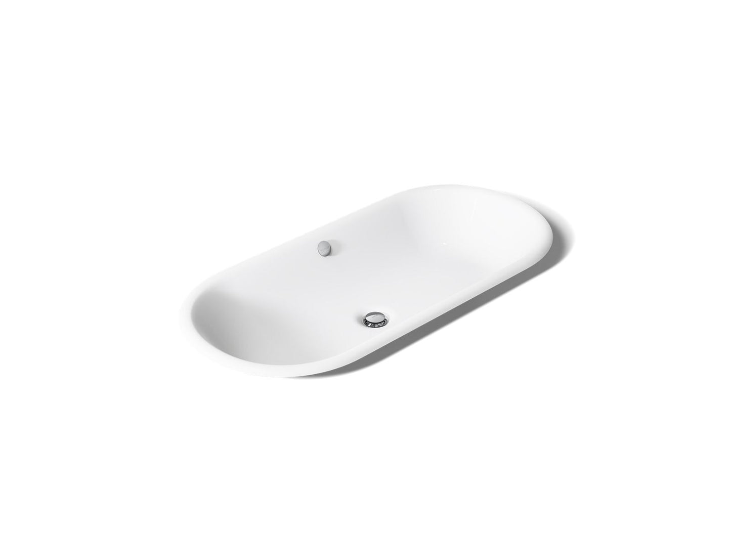 KOHLER K-20213-P5 Iron Plains 33" oval drop-in/undermount/vessel bathroom sink with Iron Black painted underside