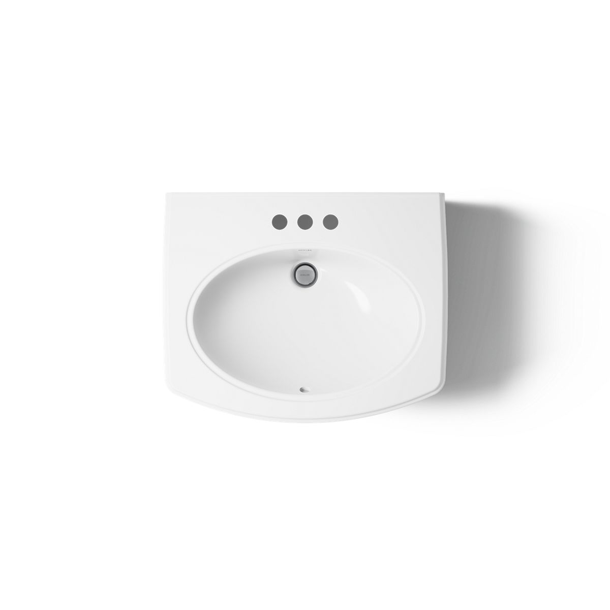 KOHLER K-2028-4 Pinoir 22" oval wall-mount bathroom sink
