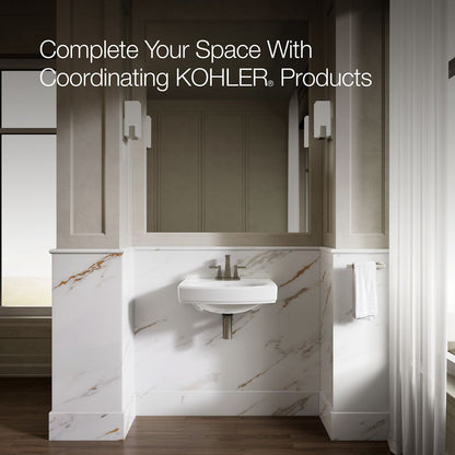 KOHLER K-2028-4 Pinoir 22" oval wall-mount bathroom sink
