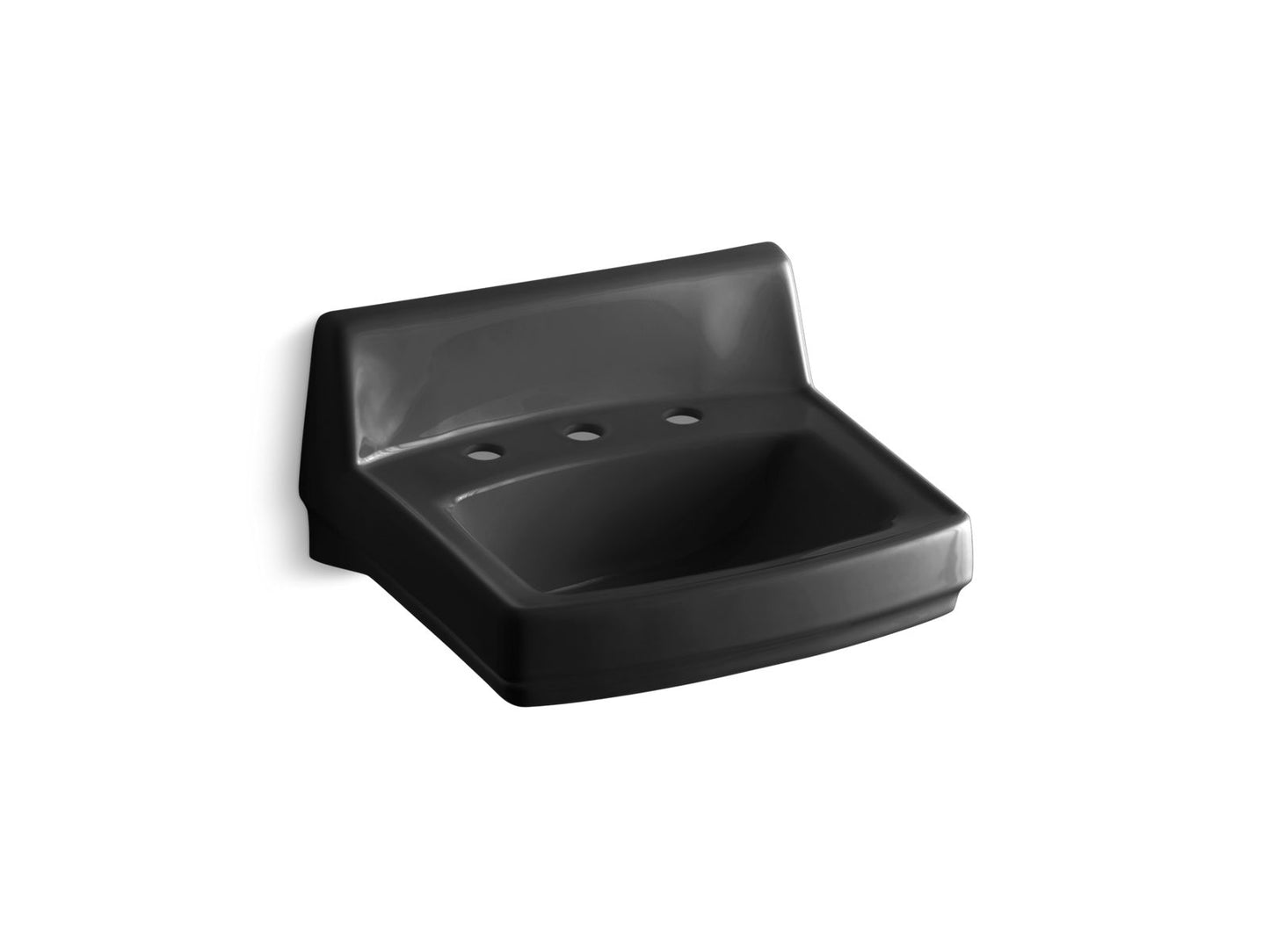 KOHLER K-2030 Greenwich 20-3/4" x 18-1/4" wall-mount/concealed arm carrier bathroom sink with widespread faucet holes