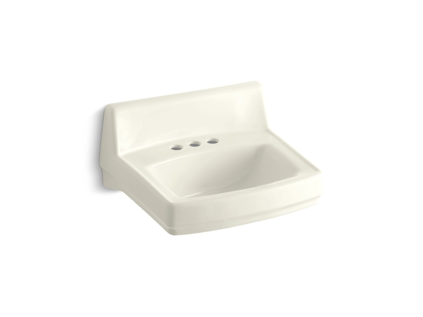 KOHLER K-2032 Greenwich 20-3/4" x 18-1/4" wall-mount/concealed arm carrier bathroom sink with 4" centerset faucet holes