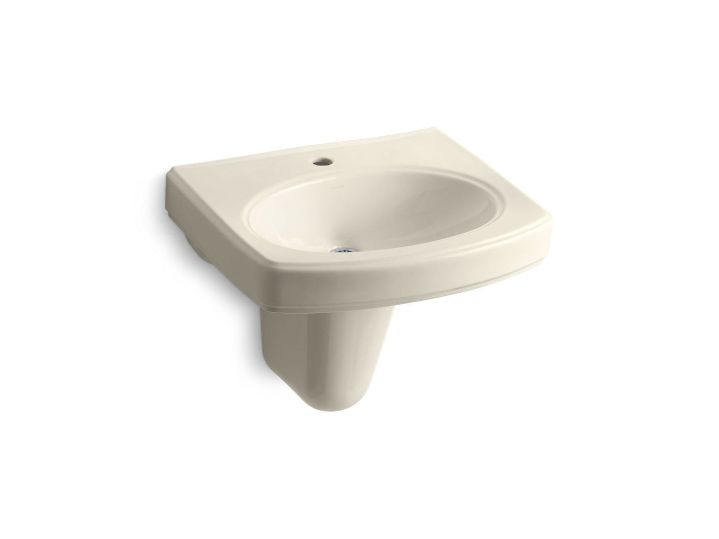 KOHLER 2035-1 Pinoir Wall-mount bathroom sink with single faucet hole