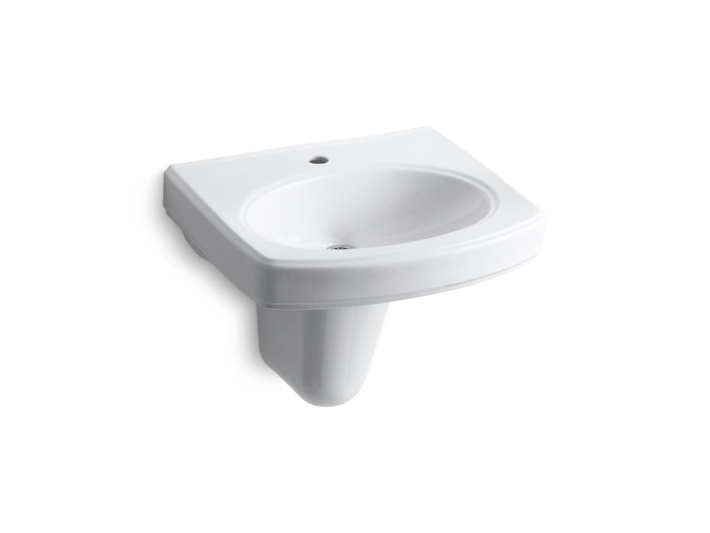 KOHLER 2035-1 Pinoir Wall-mount bathroom sink with single faucet hole
