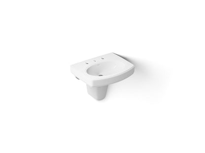 KOHLER 2035-8 Pinoir Wall-mount bathroom sink with 8" widespread faucet holes