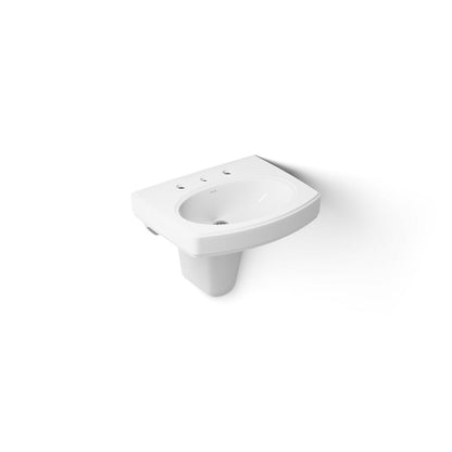 KOHLER 2035-8 Pinoir Wall-mount bathroom sink with 8" widespread faucet holes