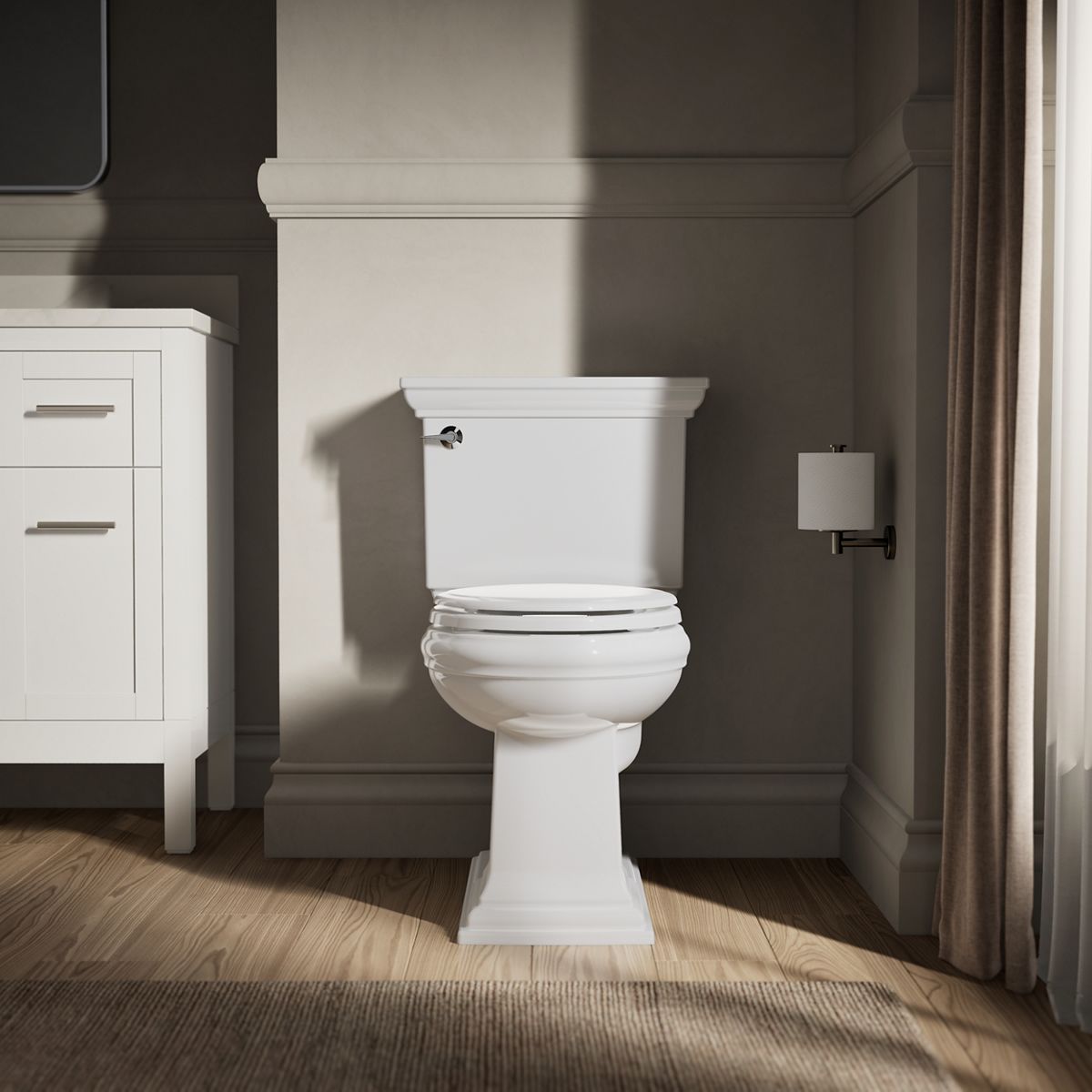 KOHLER K-20455 Ridgewood Quiet-Close round-front toilet seat