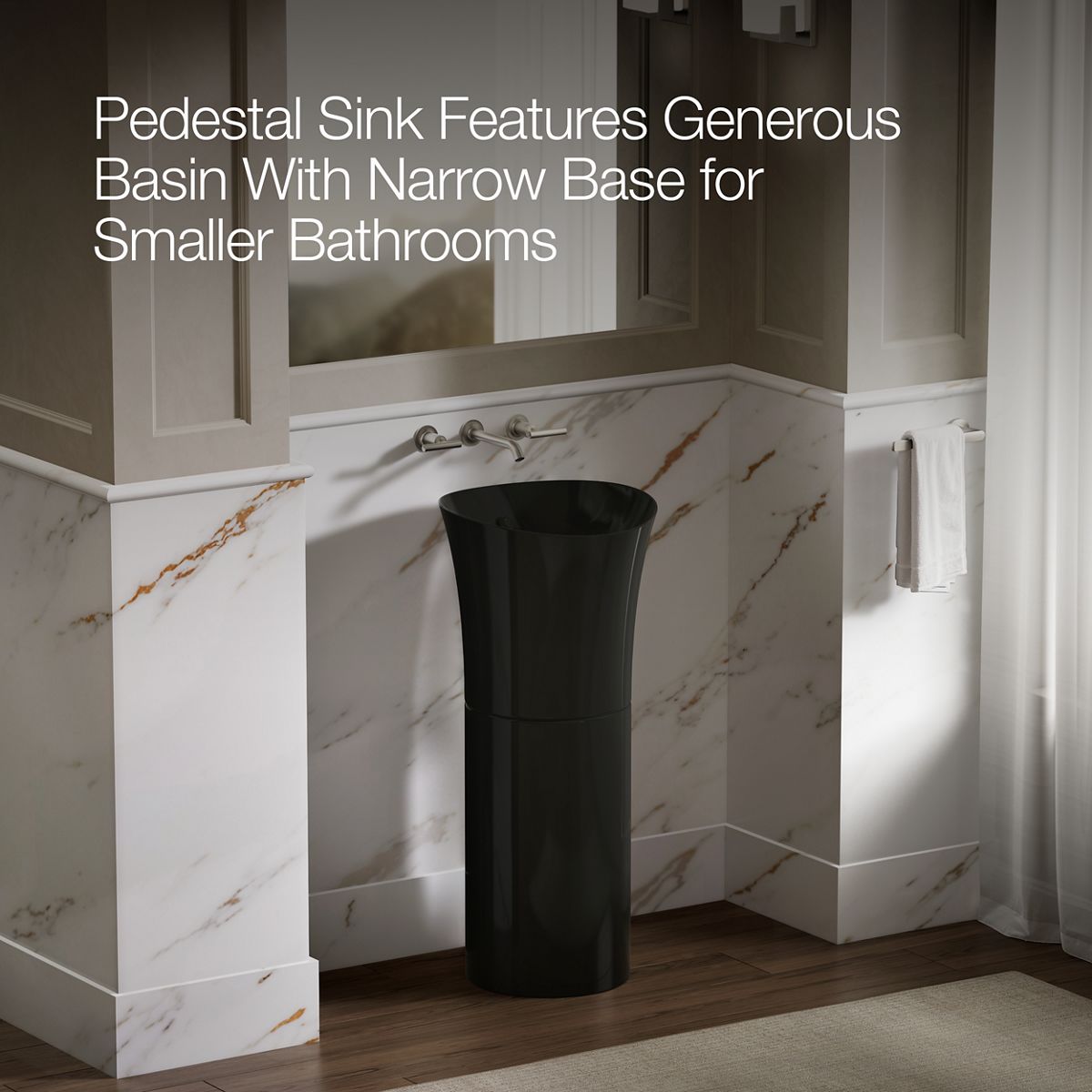 KOHLER K-20701 Veil pedestal bathroom sink