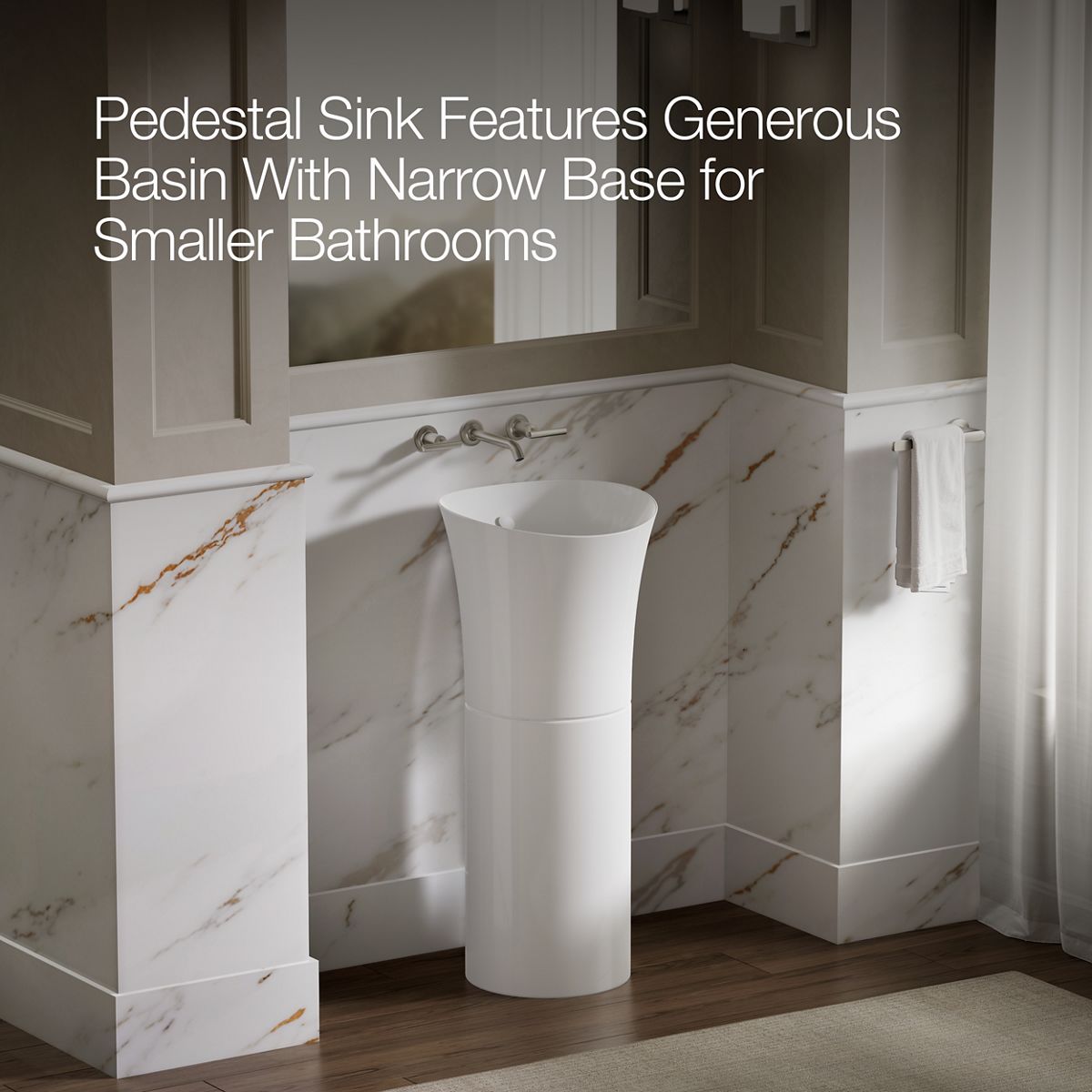 KOHLER K-20701 Veil pedestal bathroom sink