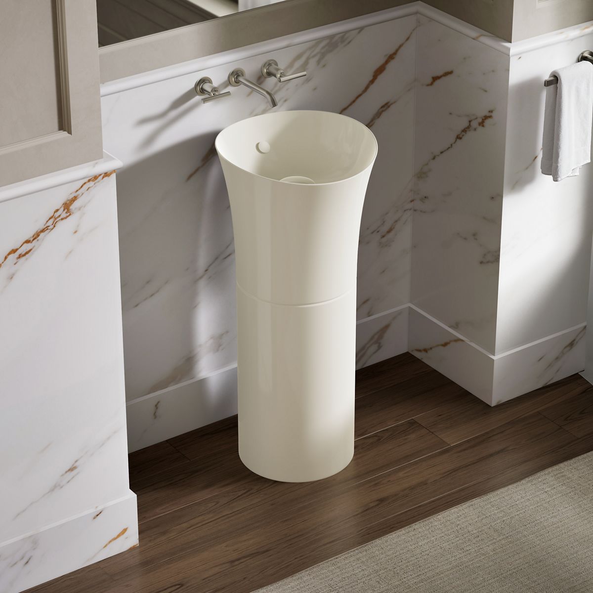 KOHLER K-20702 Veil 12-1/4" pedestal bathroom sink