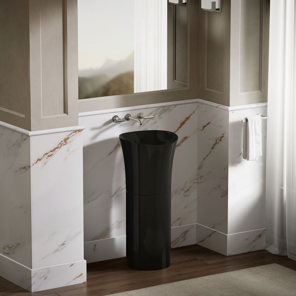 KOHLER K-20702 Veil 12-1/4" pedestal bathroom sink