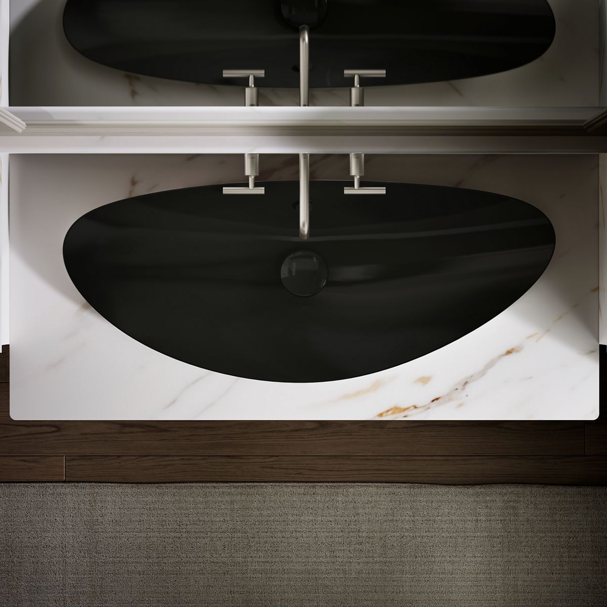 KOHLER K-20705 Veil 38-1/2" oval vessel bathroom sink