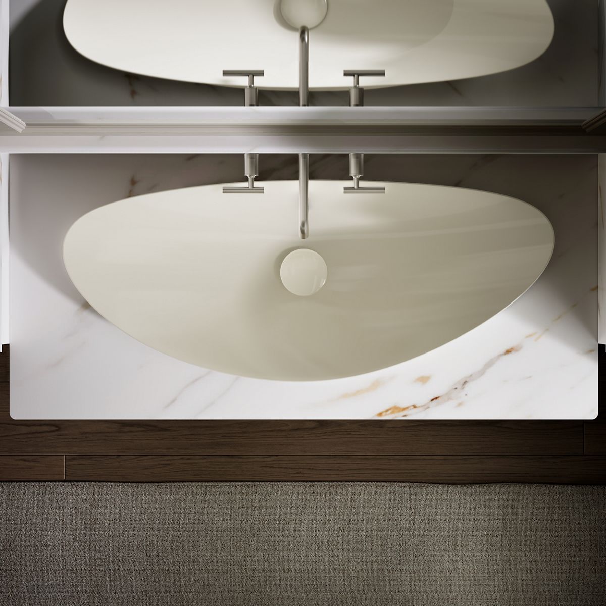 KOHLER K-20705-N Veil 38-1/2" oval vessel bathroom sink, no overflow