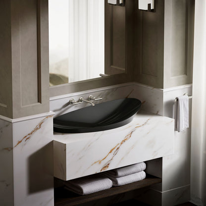 KOHLER K-20705-N Veil 38-1/2" oval vessel bathroom sink, no overflow