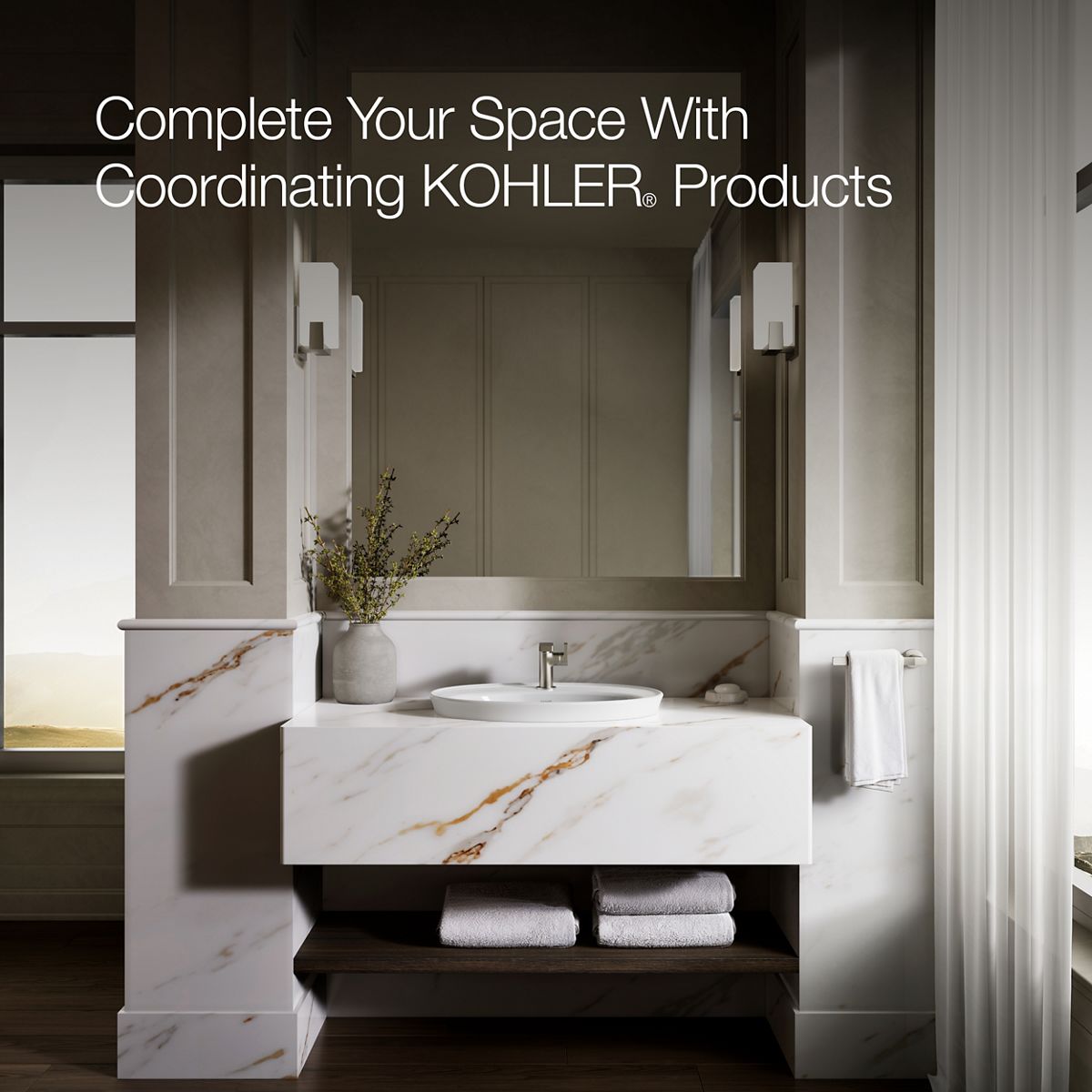 KOHLER K-2075-1 Serif 22-1/4" oval drop-in bathroom sink