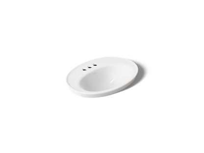 KOHLER K-2075-4 Serif 22-1/4" oval drop-in bathroom sink