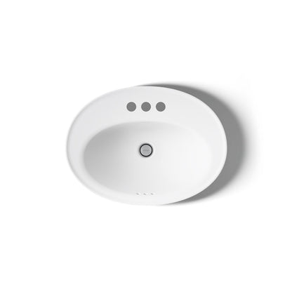 KOHLER K-2075-4 Serif 22-1/4" oval drop-in bathroom sink