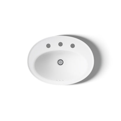 KOHLER K-2075-8 Serif 22-1/4" oval drop-in bathroom sink