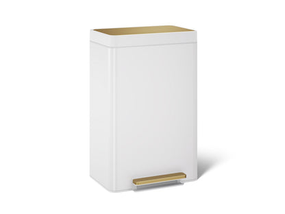 KOHLER K-20940 13-gallon stainless steel step trash can