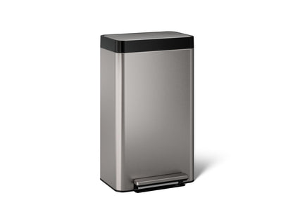 KOHLER K-20941 8-gallon loft stainless steel step trash can